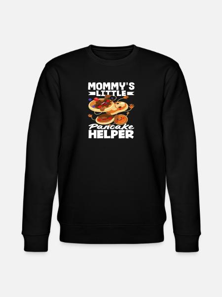 Mom's Little Pancake Helper - Stanley/Stella CHANGER Unisex Organic Sweatshirt - black