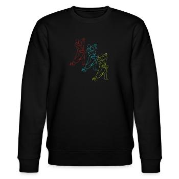 Walzer Paartanz - Stanley/Stella Unisex Bio-Sweatshirt CHANGER  - Schwarz - Vorne - Nik (191cm) & Marisol (170cm)