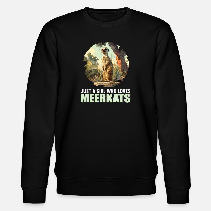 Meerkat Erdmännchen - Stanley/Stella Unisex Bio-Sweatshirt CHANGER  - Schwarz