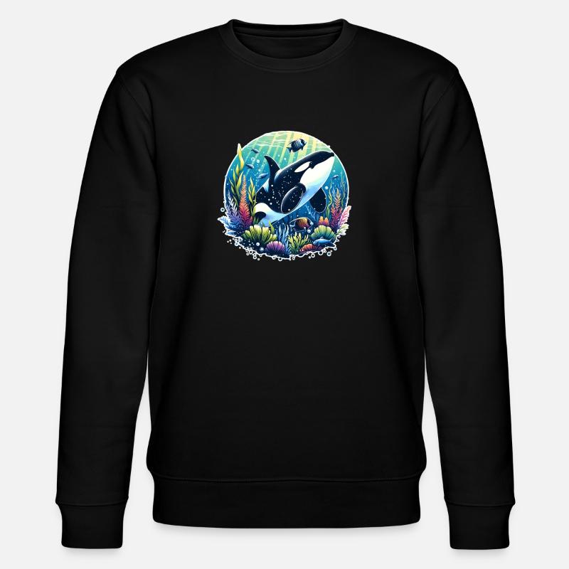 Orca Schwertwal - Stanley/Stella Unisex Bio-Sweatshirt CHANGER  - Schwarz