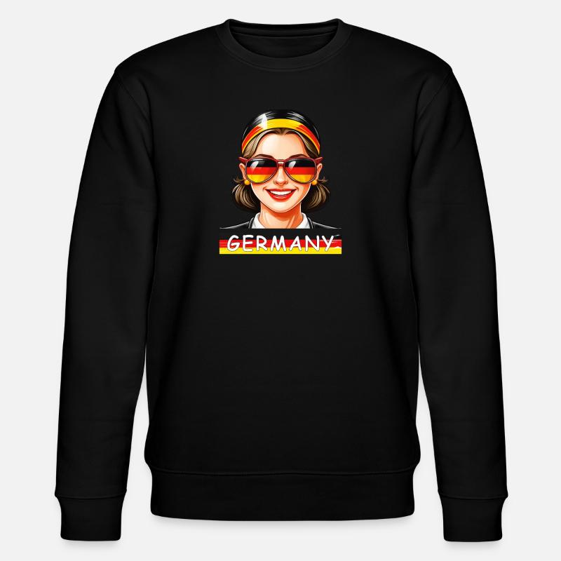 GERMANY FRAU - Stanley/Stella Unisex Bio-Sweatshirt CHANGER  - Schwarz