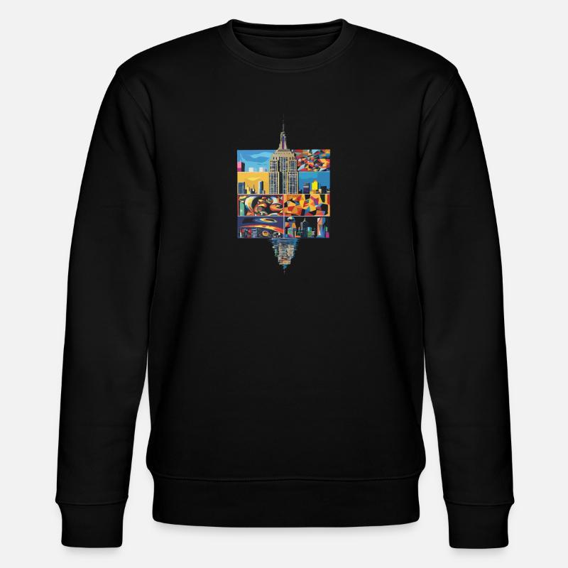 Gratte-ciel et gratte-ciel en Amérique - Sweat bio CHANGER Stanley/Stella Unisexe - noir