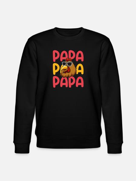 Chickens Dad Father Hen - Stanley/Stella CHANGER Unisex Organic Sweatshirt - black