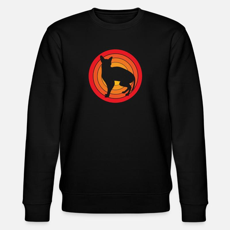 Sphynx Katzen - Stanley/Stella Unisex Bio-Sweatshirt CHANGER  - Schwarz