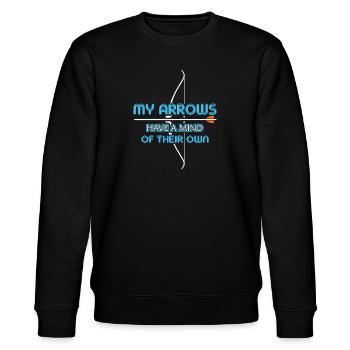 Bogenschießen Bogenschütze - Stanley/Stella Unisex Bio-Sweatshirt CHANGER  - Schwarz - Vorne - Nik (191cm) & Marisol (170cm)