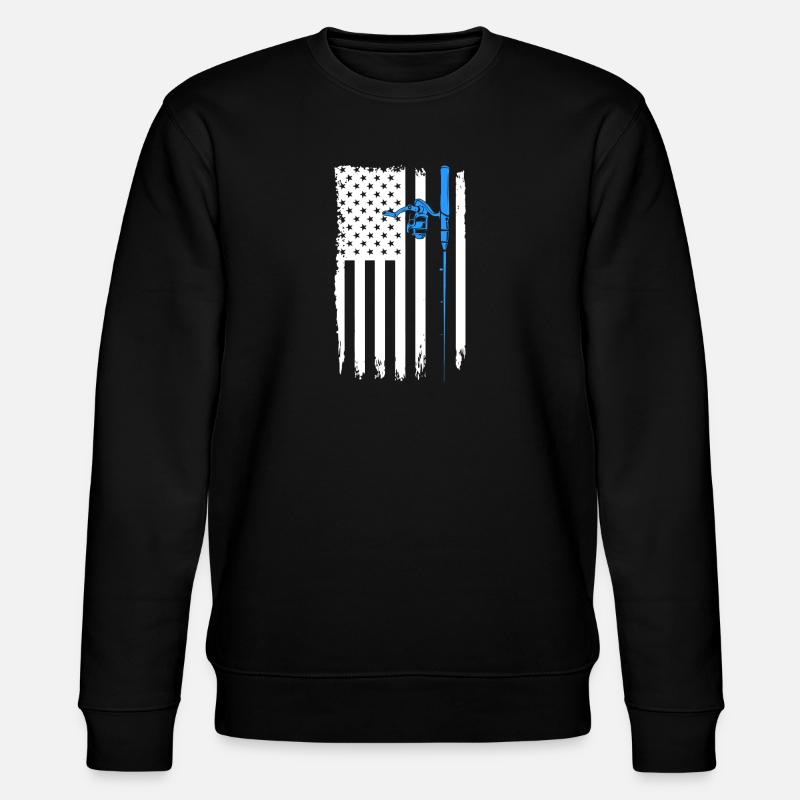 Canne à pêche drapeau - Sweat bio CHANGER Stanley/Stella Unisexe - noir