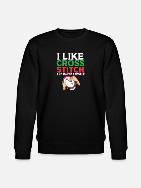 Cross Stitch - Stanley/Stella CHANGER Unisex Organic Sweatshirt - black