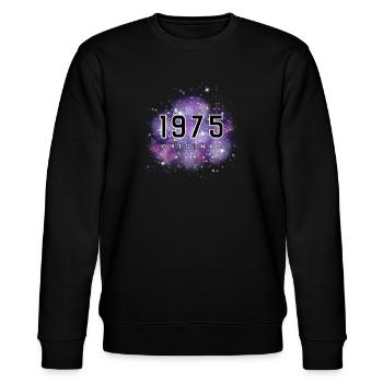 1975 Original – Retro Geburtstagsdesign - Stanley/Stella Unisex Bio-Sweatshirt CHANGER  - Schwarz - Vorne - Nik (191cm) & Marisol (170cm)