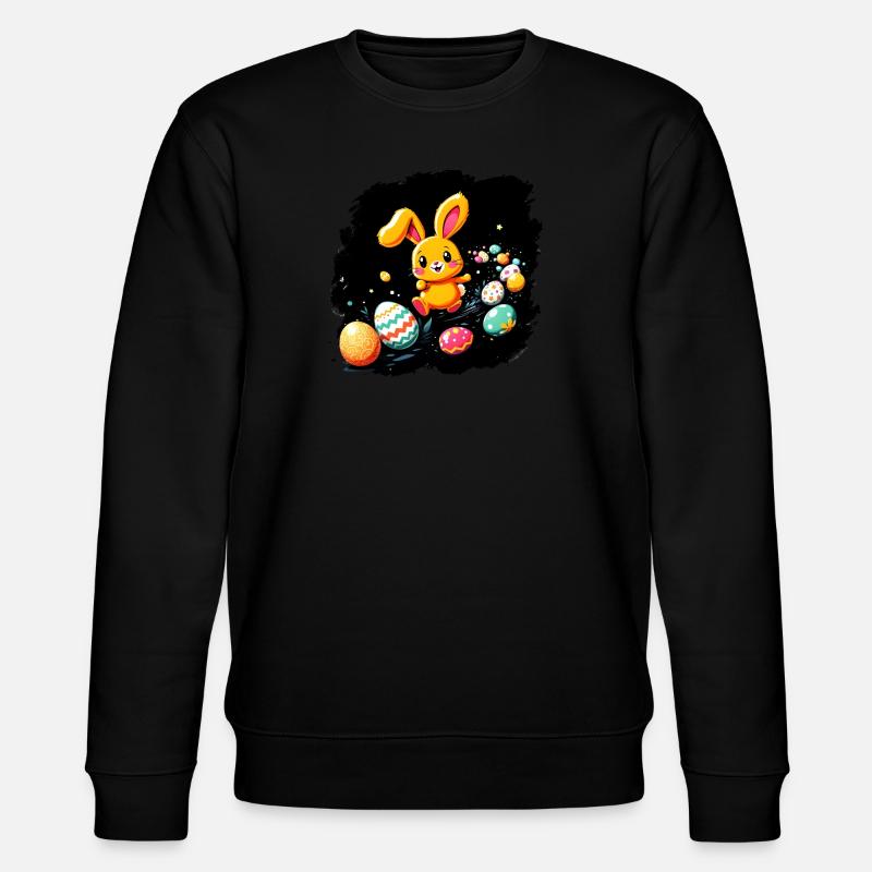 Easter Bunny - Stanley/Stella CHANGER Unisex Organic Sweatshirt - black