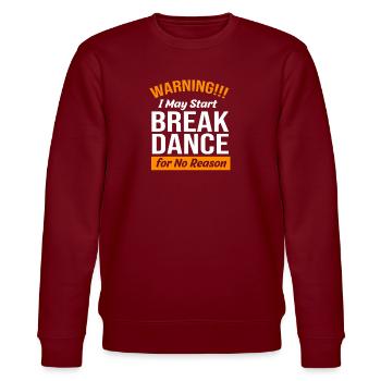 Breakdancing - Stanley/Stella CHANGER Unisex Organic Sweatshirt - burgundy - Front - Nik (191cm) & Marisol (170cm)
