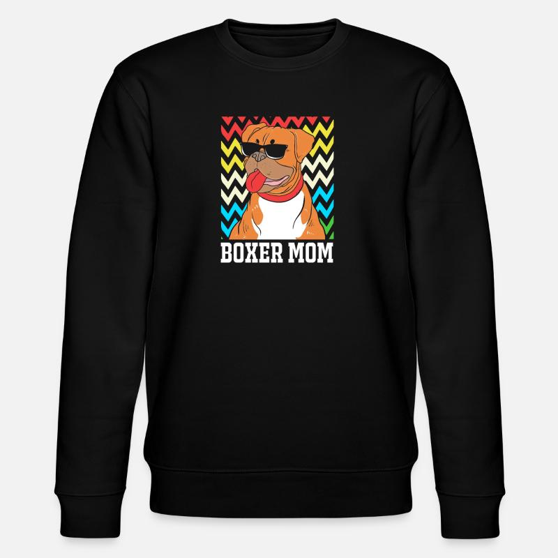 Boxer Hund - Stanley/Stella Unisex Bio-Sweatshirt CHANGER  - Schwarz