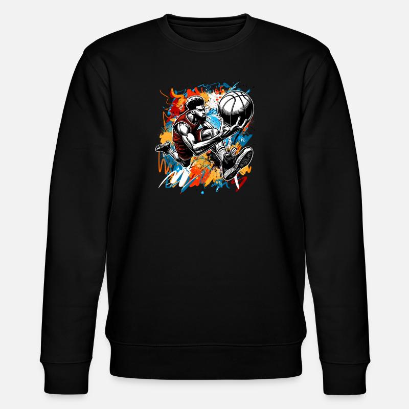 Basket-ball Joueurs de basket-ball - Sweat bio CHANGER Stanley/Stella Unisexe - noir
