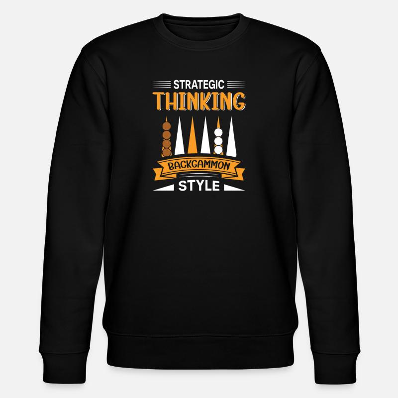 Backgammon Spiel - Stanley/Stella Unisex Bio-Sweatshirt CHANGER  - Schwarz