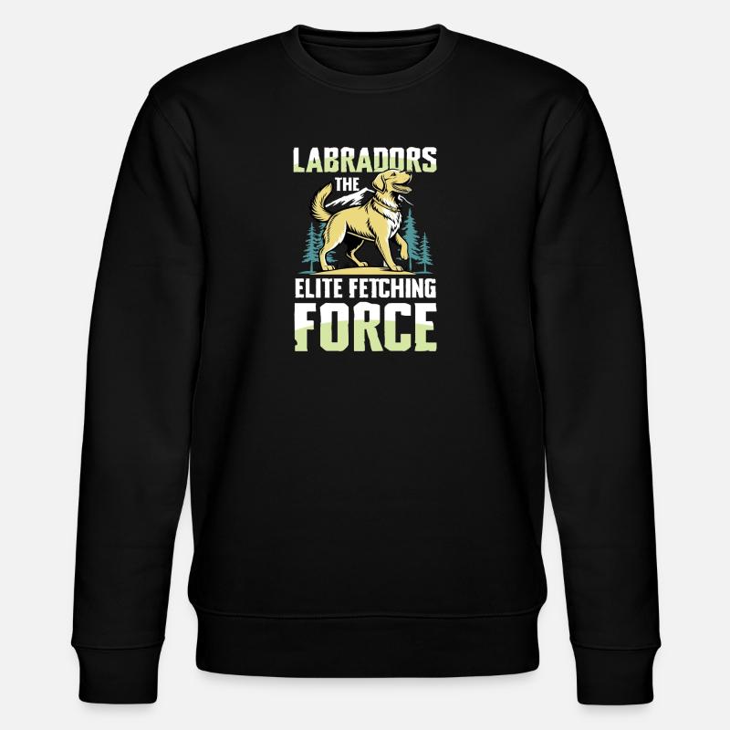 Hunting with Labrador - Stanley/Stella CHANGER Unisex Organic Sweatshirt - black