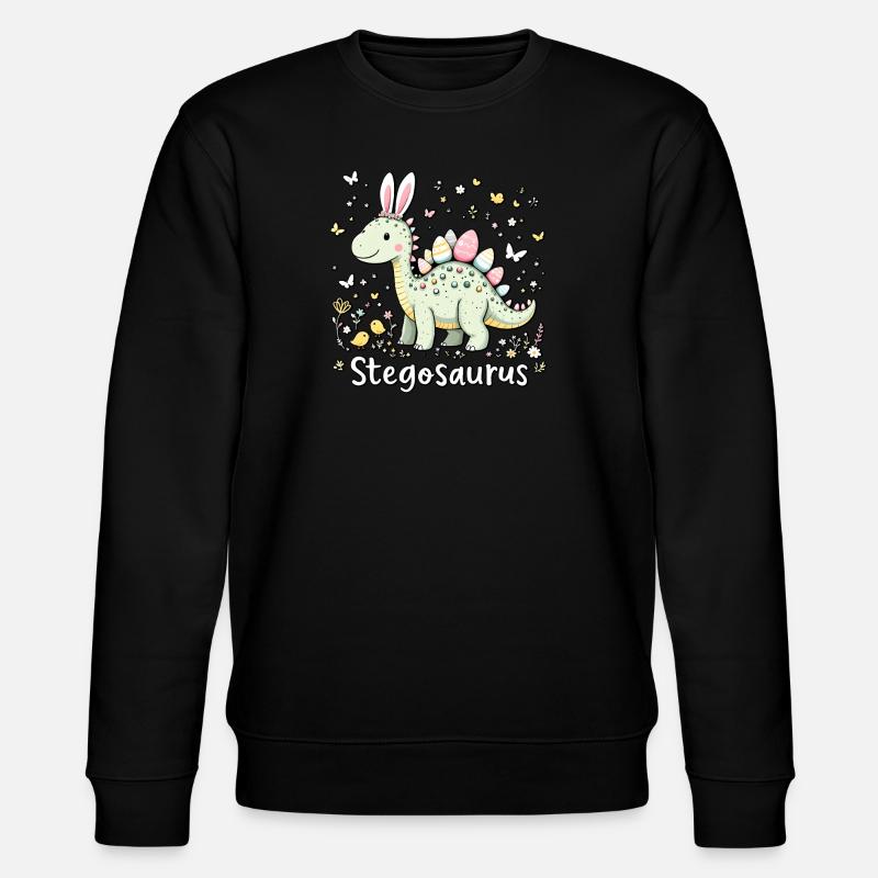 Stegosaurus - Stanley/Stella CHANGER Unisex Organic Sweatshirt - black