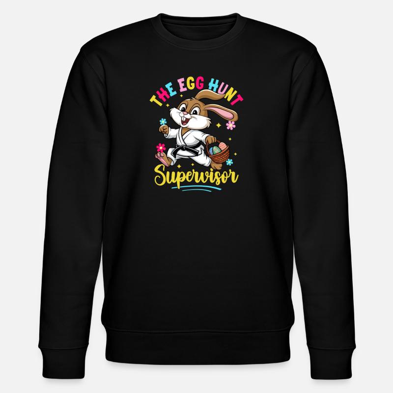 The Egg Hunt Supervisor - Stanley/Stella CHANGER Unisex Organic Sweatshirt - black