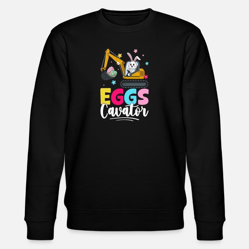 Eggs Cavator - Stanley/Stella CHANGER Unisex Organic Sweatshirt - black