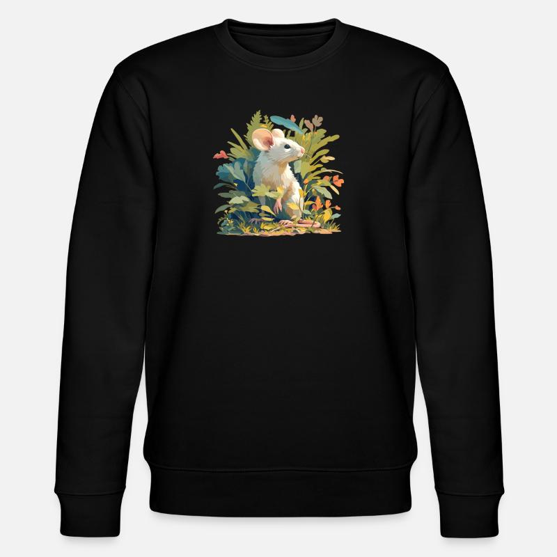 Mäuse Maus - Stanley/Stella Unisex Bio-Sweatshirt CHANGER  - Schwarz