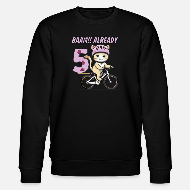 VÉLO CHAT BAAM !! DÉJÀ 5 - Sweat bio CHANGER Stanley/Stella Unisexe - noir