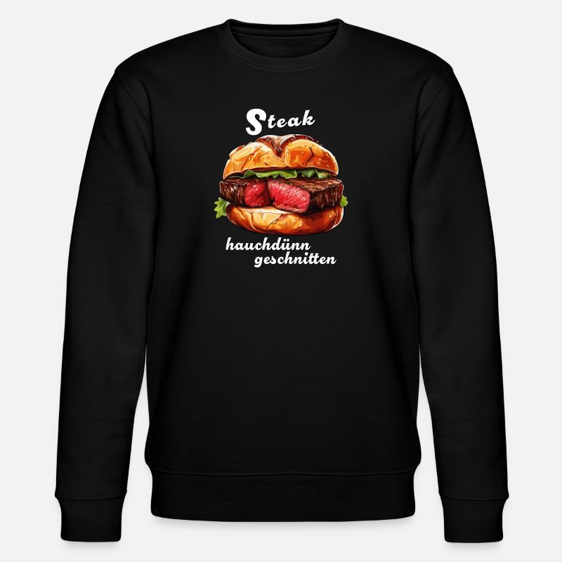 STEAK wafer-thin sliced - Stanley/Stella CHANGER Unisex Organic Sweatshirt - black