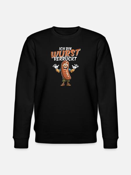 I'M SAUSAGE CRAZY - Stanley/Stella CHANGER Unisex Organic Sweatshirt - black