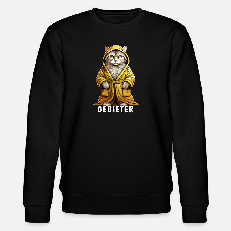 KATZE MANTEL GEBIETER - Stanley/Stella Unisex Bio-Sweatshirt CHANGER - Schwarz