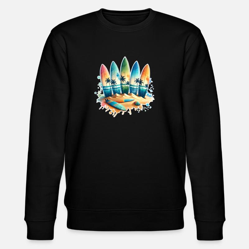Surfen Surfer - Stanley/Stella Unisex Bio-Sweatshirt CHANGER  - Schwarz
