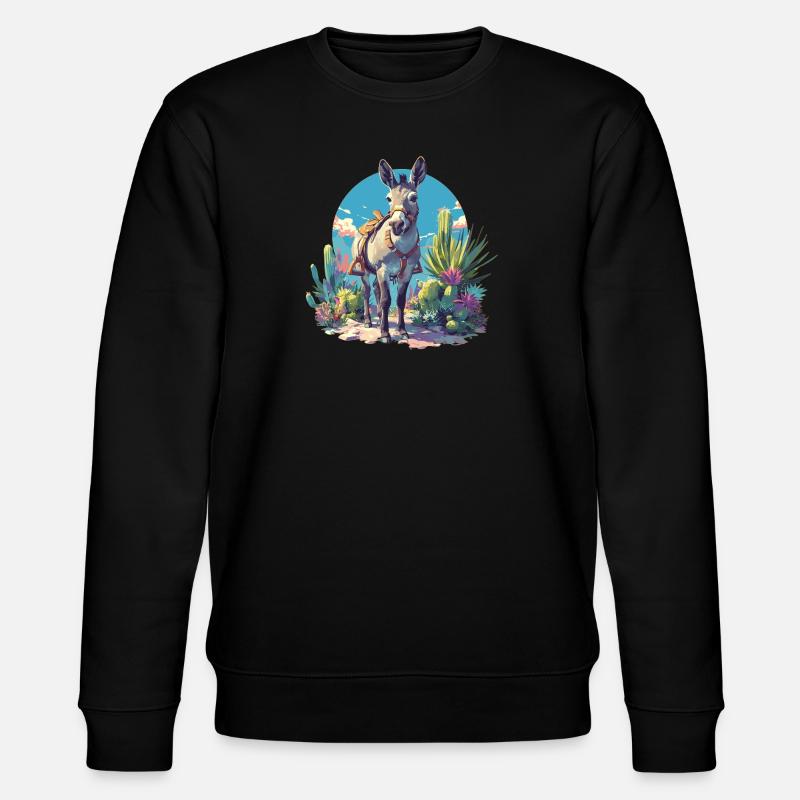 Âne Esel - Sweat bio CHANGER Stanley/Stella Unisexe - noir