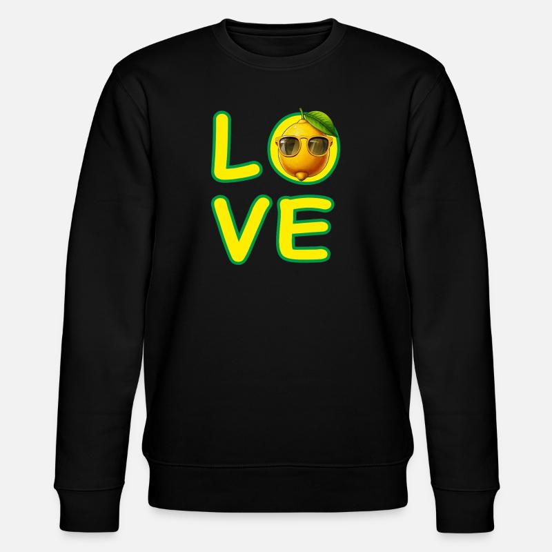LOVE ZITRONE - Stanley/Stella Unisex Bio-Sweatshirt CHANGER  - Schwarz