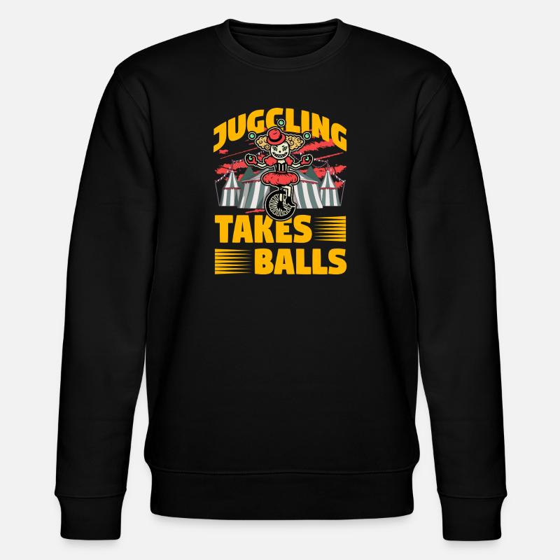 Jonglieren braucht Bälle - Stanley/Stella Unisex Bio-Sweatshirt CHANGER  - Schwarz