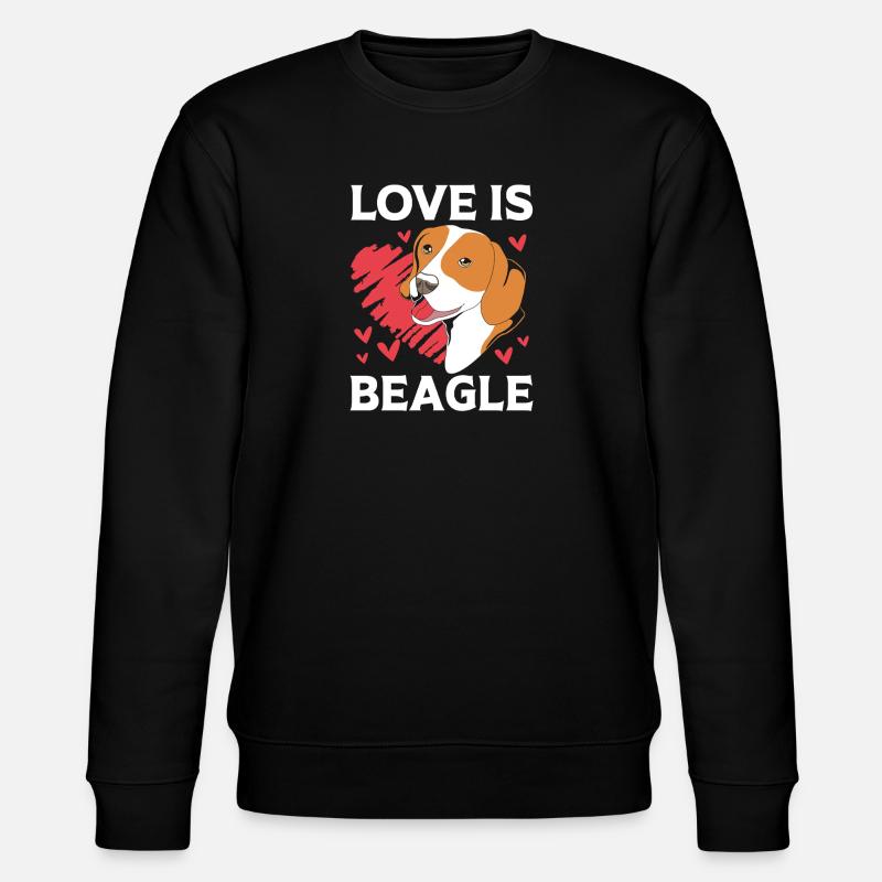 Beagle Papa - Stanley/Stella Unisex Bio-Sweatshirt CHANGER - Schwarz