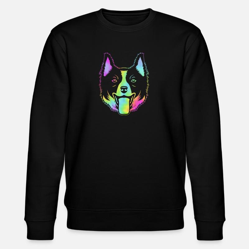 Border Collie - Stanley/Stella Unisex Bio-Sweatshirt CHANGER  - Schwarz