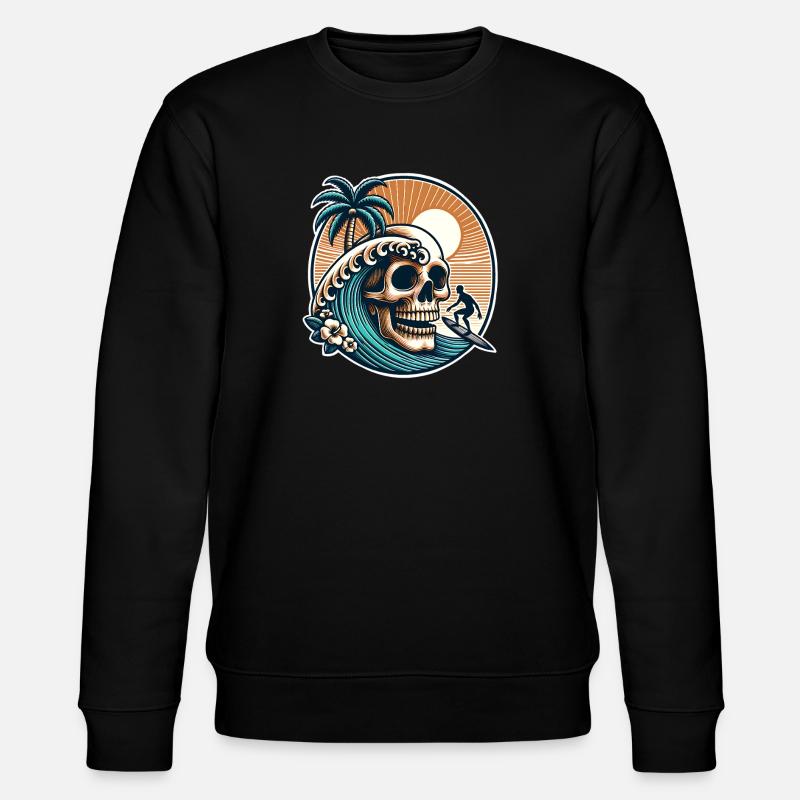 Surfen Surfer skull - Stanley/Stella Unisex Bio-Sweatshirt CHANGER - Schwarz
