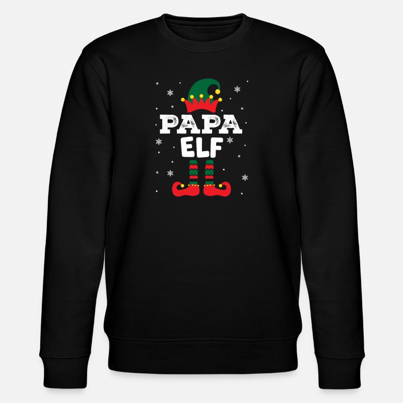 elf haha Zeichenfläche 1 - Stanley/Stella Unisex Bio-Sweatshirt CHANGER - Schwarz