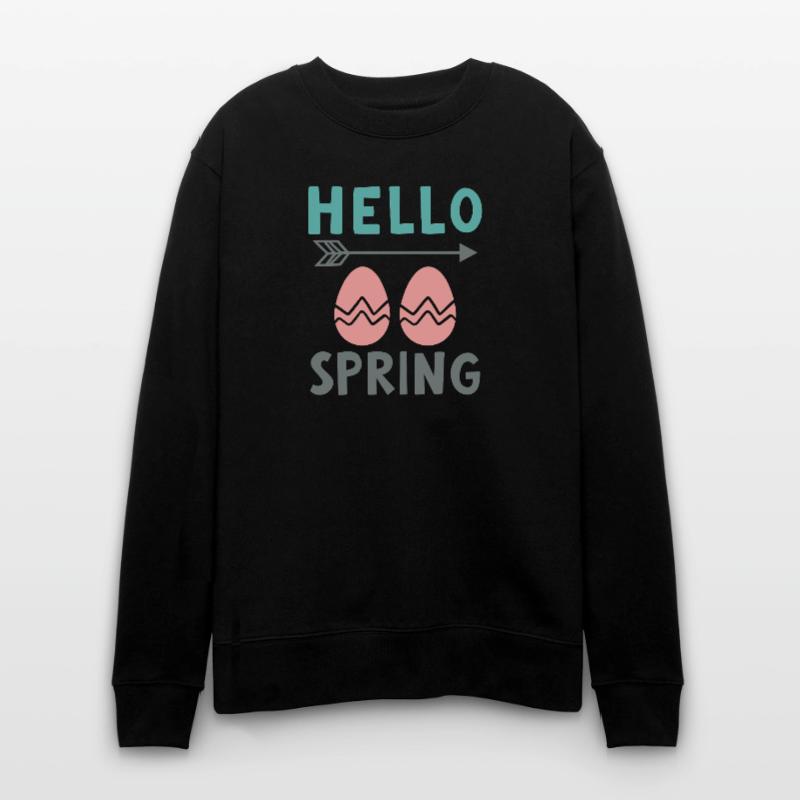 Hello Spring Spring Design with Easter Eggs Stanley/Stella CHANGER Unisex Organic Sweatshirt