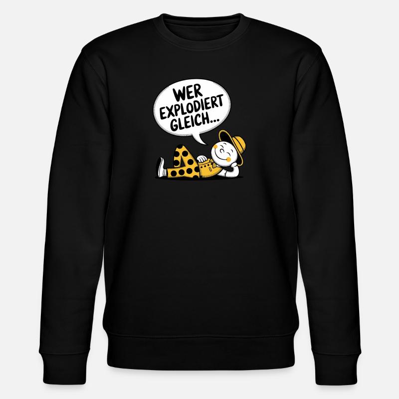 WHO'S ABOUT TO EXPLODE - Stanley/Stella CHANGER Unisex Organic Sweatshirt - black