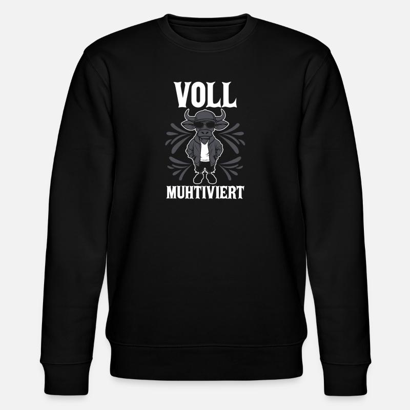 Cow Fully Muhtived - Stanley/Stella CHANGER Unisex Organic Sweatshirt - black