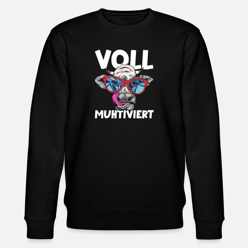 Cow Fully Muhtived - Stanley/Stella CHANGER Unisex Organic Sweatshirt - black