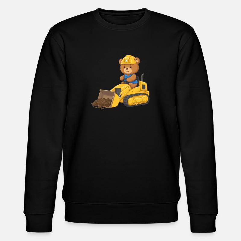 Teddy Bear Construction Worker - Stanley/Stella CHANGER Unisex Organic Sweatshirt - black