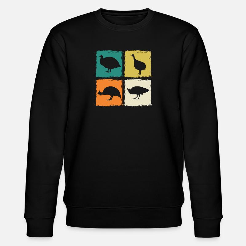 Hühner Hahn Perlhuhn - Stanley/Stella Unisex Bio-Sweatshirt CHANGER  - Schwarz