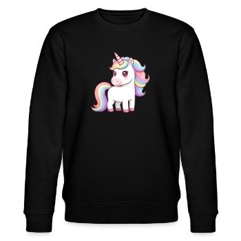 Licorne de dessin animé animalier - Sweat bio CHANGER Stanley/Stella Unisexe - noir - Devant - Nik (191cm) & Marisol (170cm)