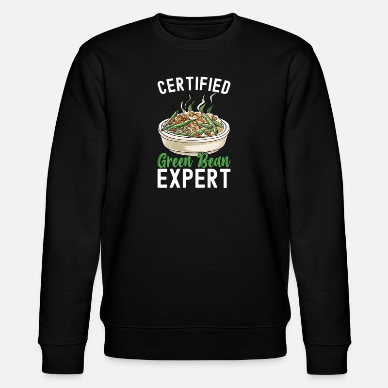 Casserole de haricots verts - Sweat bio CHANGER Stanley/Stella Unisexe - noir