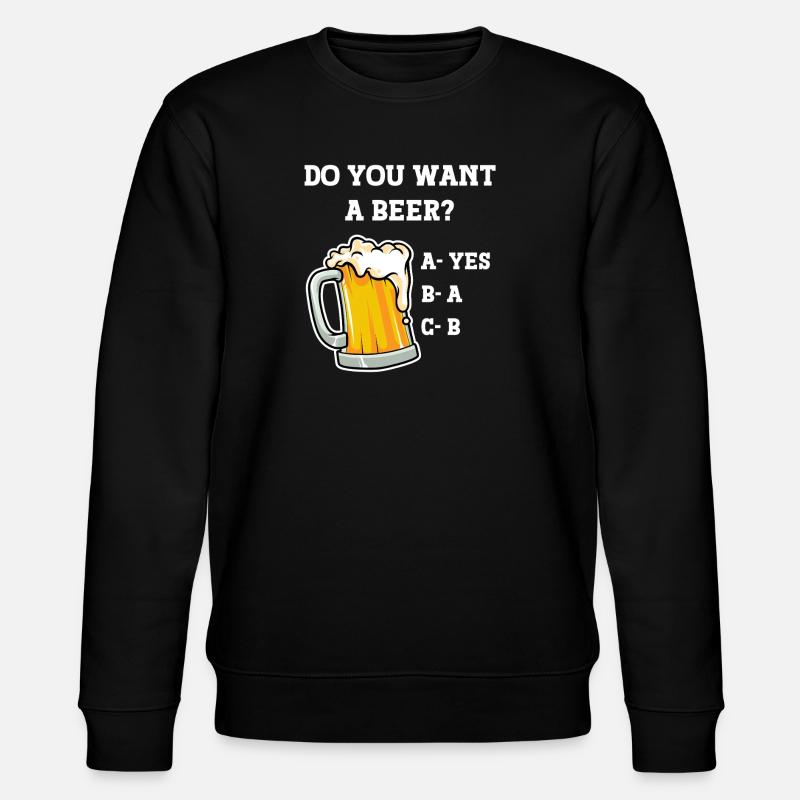 Funny Beer Decision Tree - Stanley/Stella CHANGER Unisex Organic Sweatshirt - black