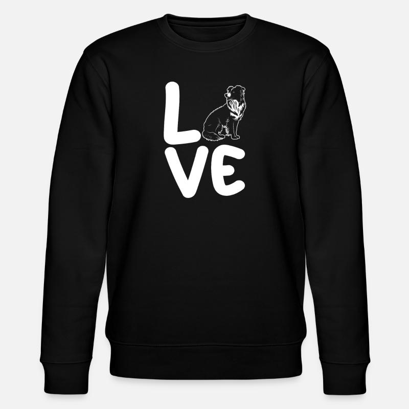 Border Collie - Stanley/Stella Unisex Bio-Sweatshirt CHANGER  - Schwarz