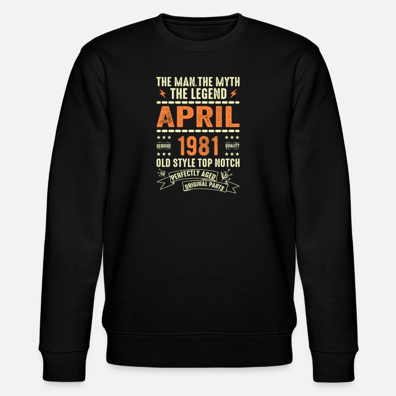 AVRIL 1981, AVRIL 1981 - Sweat bio CHANGER Stanley/Stella Unisexe - noir