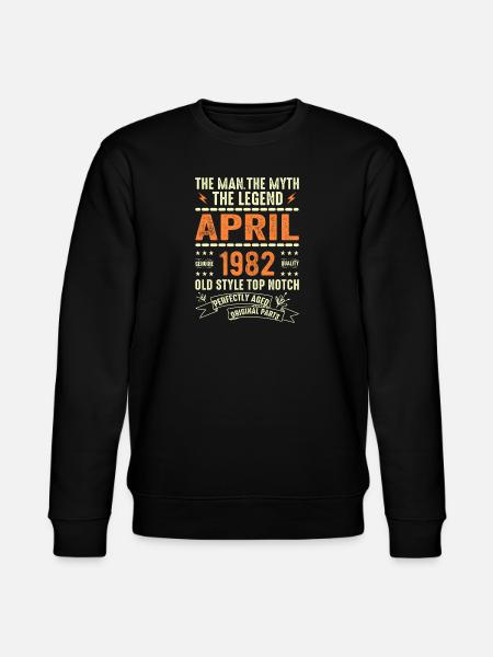 APRIL 1982, APRIL 1982 - Stanley/Stella CHANGER Unisex Organic Sweatshirt - black