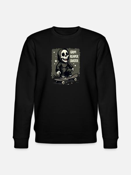 Skateboard Sensenmann – Style Grim Reaper - Sweat bio CHANGER Stanley/Stella Unisexe - noir