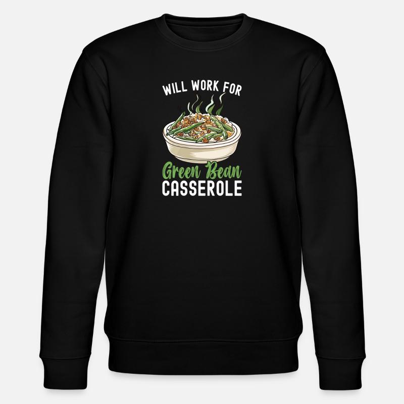 Casserole de haricots verts - Sweat bio CHANGER Stanley/Stella Unisexe - noir