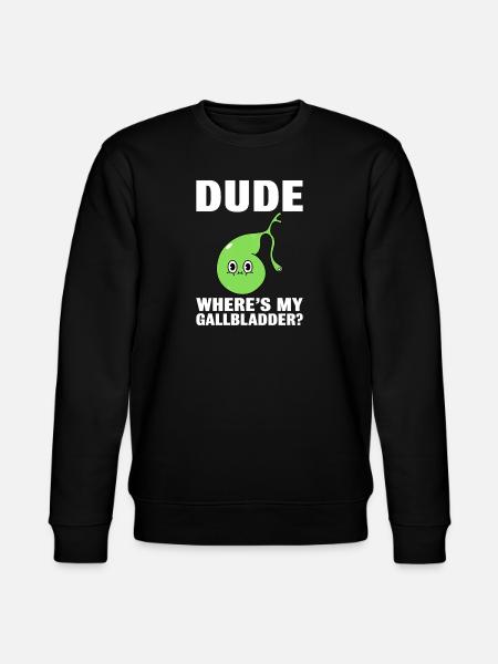 Funny Gallbladder Removal Cholecystectomy - Stanley/Stella CHANGER Unisex Organic Sweatshirt - black