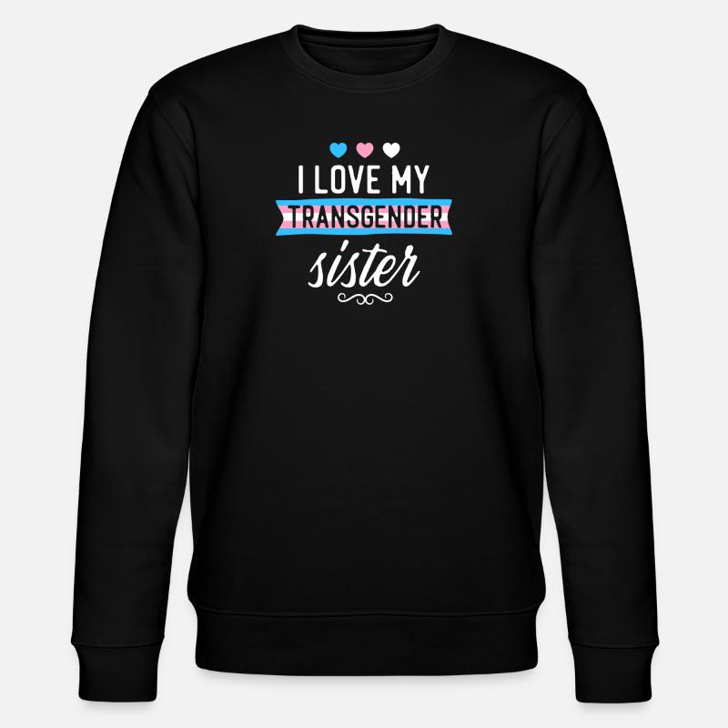 Transgender Trans LGBT Pride - Stanley/Stella CHANGER Unisex Organic Sweatshirt - black